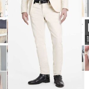 John Varvatos Ivory Slim Fit Jeans in W33 L33